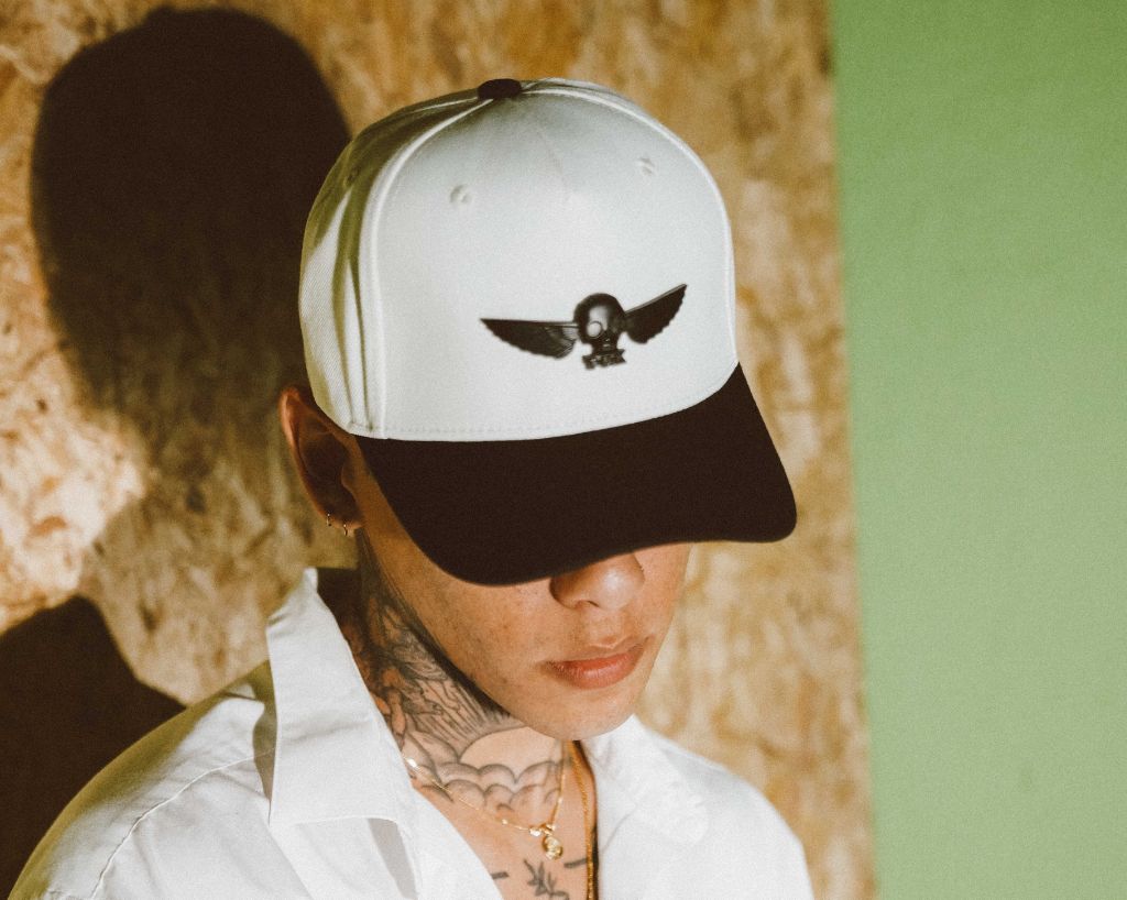 HT07 Black & Cream T.U.K. Wing Pin Hat HT07-OS - T.U.K. Shoes