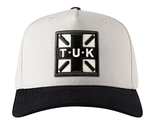 HT09 Black & Cream T.U.K. Logo Hat HT09-OS - T.U.K. Shoes