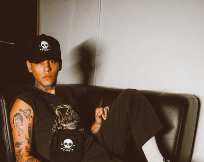 HT05 Black Skull Logo Hat HT05-OS - T.U.K. Shoes