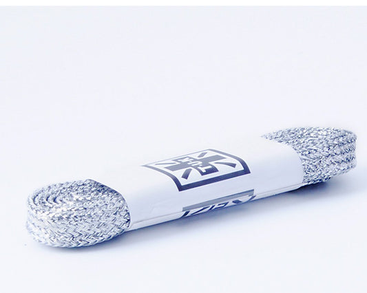 LC030-120FSV-OS 120 CM Metallic Silver Flat Laces LC030-120FSV-OS - T.U.K. Shoes