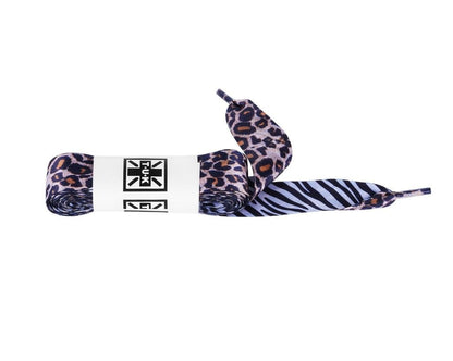 LC025-75-LEZ 75 CM Leopard Zebra Satin Laces LC025-75-LEZ-OS - T.U.K. Shoes