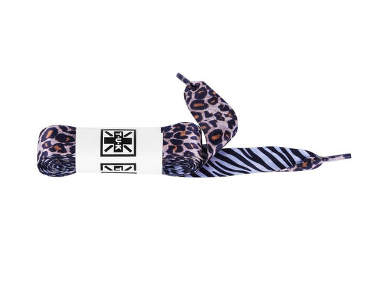 LC025-75-LEZ 75 CM Leopard Zebra Satin Laces LC025-75-LEZ-OS - T.U.K. Shoes