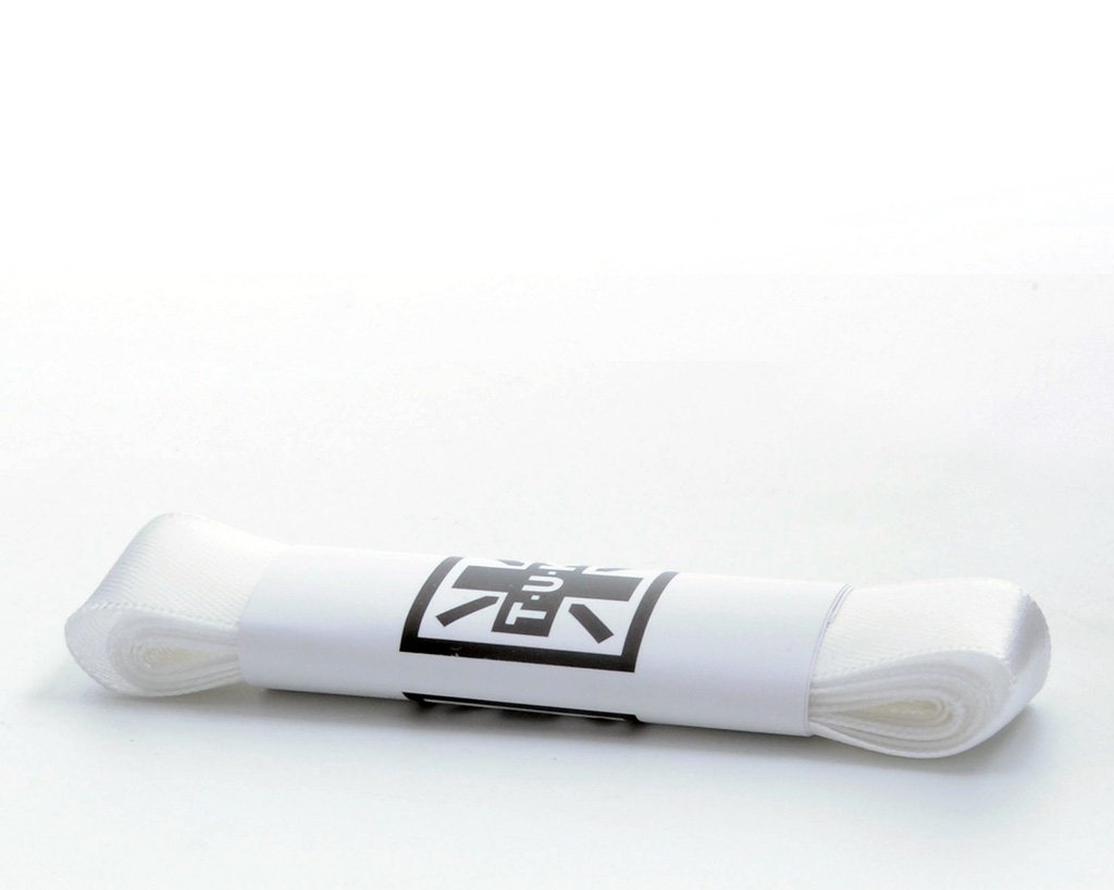 LC018-120WHS-OS 120 CM White Satin Laces LC018-120WHS-OS - T.U.K. Shoes