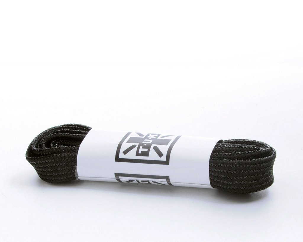 LC015-120MBF-OS 120 CM Metallic Black Flat Laces LC015-120MBF-OS - T.U.K. Shoes