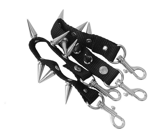 SA04 Spiked Black Bondage Shoe Straps - T.U.K. Shoes