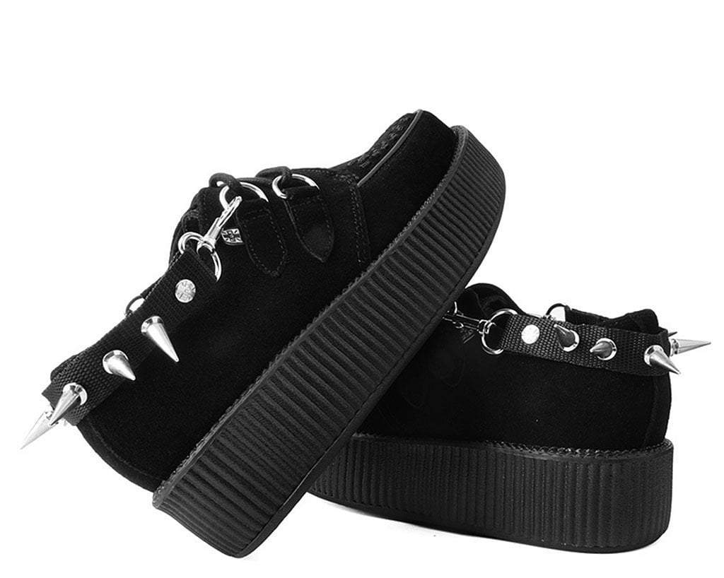 SA04 Spiked Black Bondage Shoe Straps - T.U.K. Shoes