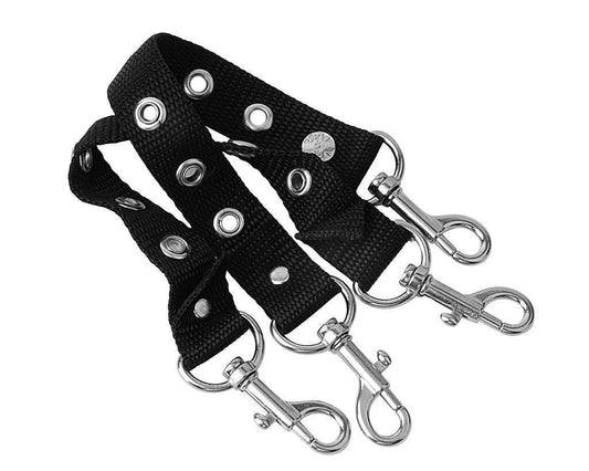 SA02 Eyelet Black Bondage Shoe Straps - T.U.K. Shoes