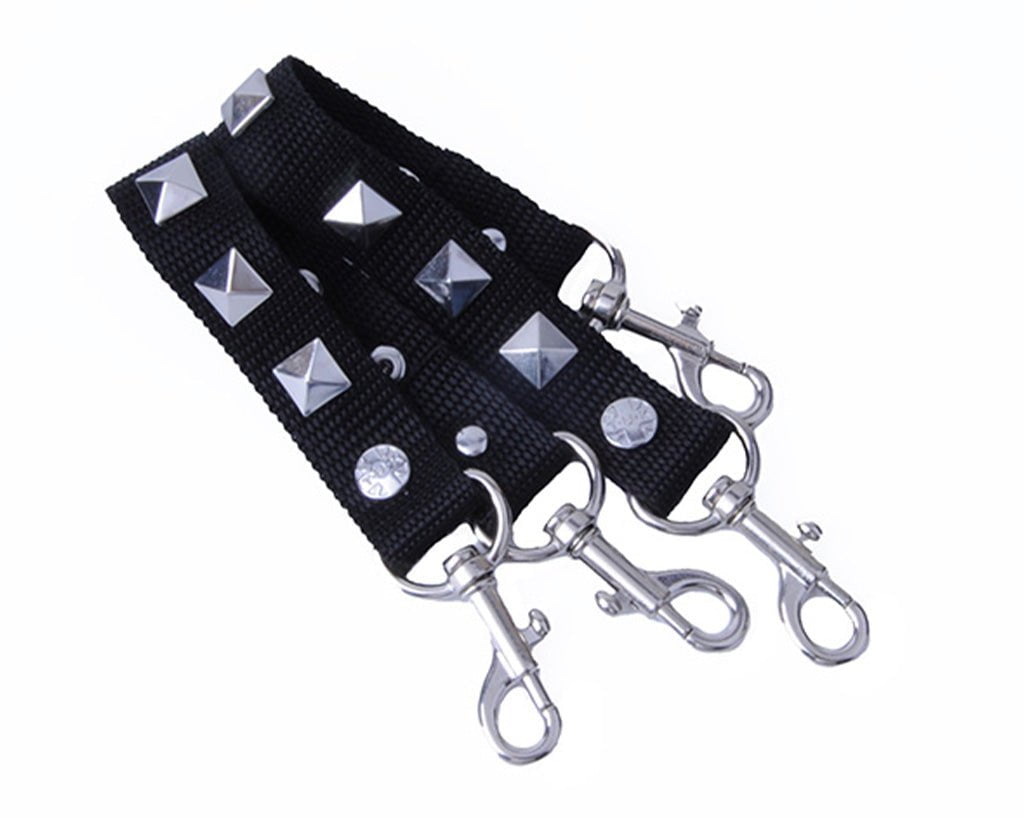 SA16 Silver Pyramid Stud Bondage Strap - T.U.K. Shoes