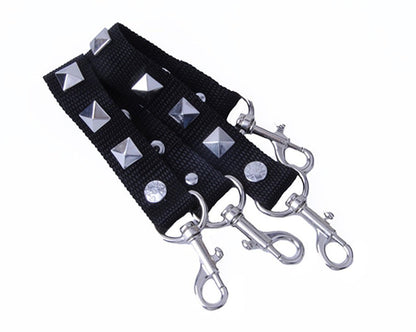SA16 Silver Pyramid Stud Bondage Strap - T.U.K. Shoes