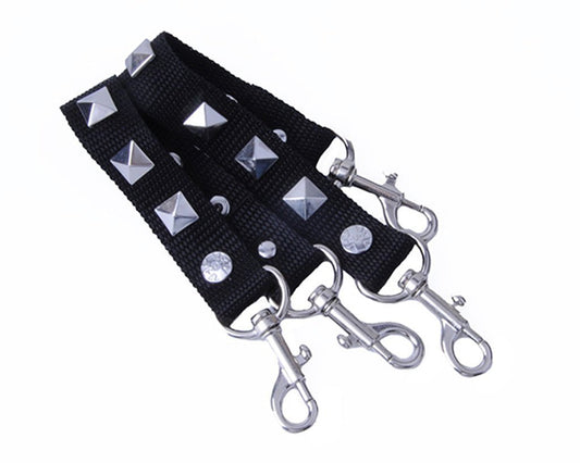 SA16 Silver Pyramid Stud Bondage Strap - T.U.K. Shoes