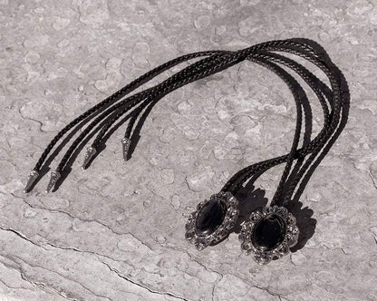 BL01 Black Victorian Bolo Shoe Tie BL01-OS - T.U.K. Shoes