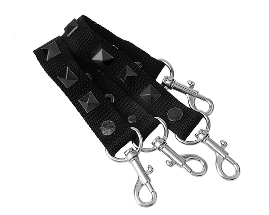 SA03 Pyramid Black Bondage Shoe Straps - T.U.K. Shoes