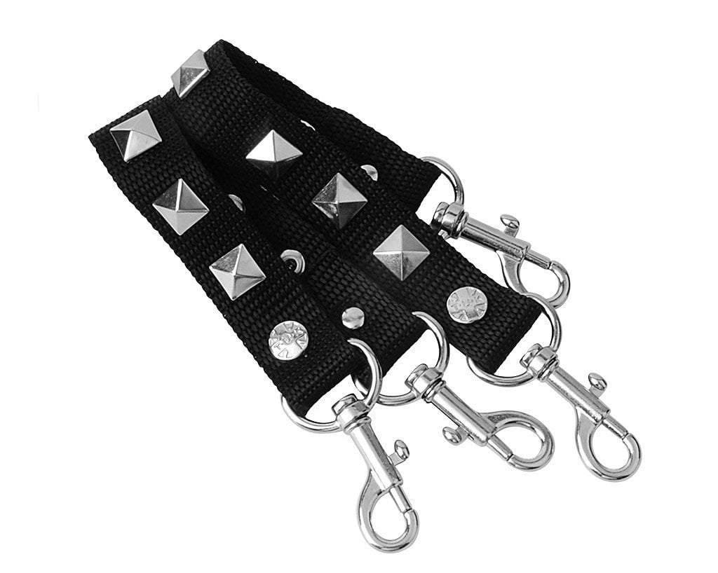 SA03 Pyramid Black Bondage Shoe Straps - T.U.K. Shoes