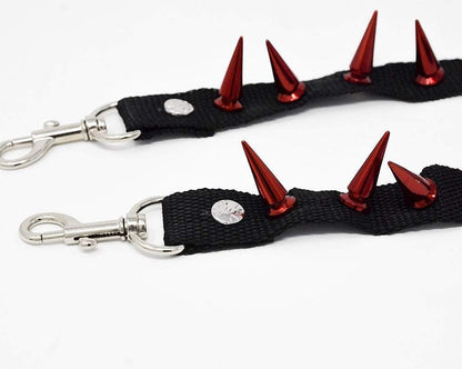 SA14 Spiked Red Bondage Shoe Straps - T.U.K. Shoes