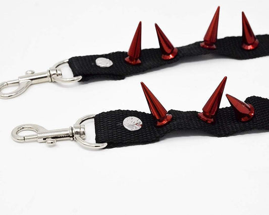 SA14 Spiked Red Bondage Shoe Straps - T.U.K. Shoes