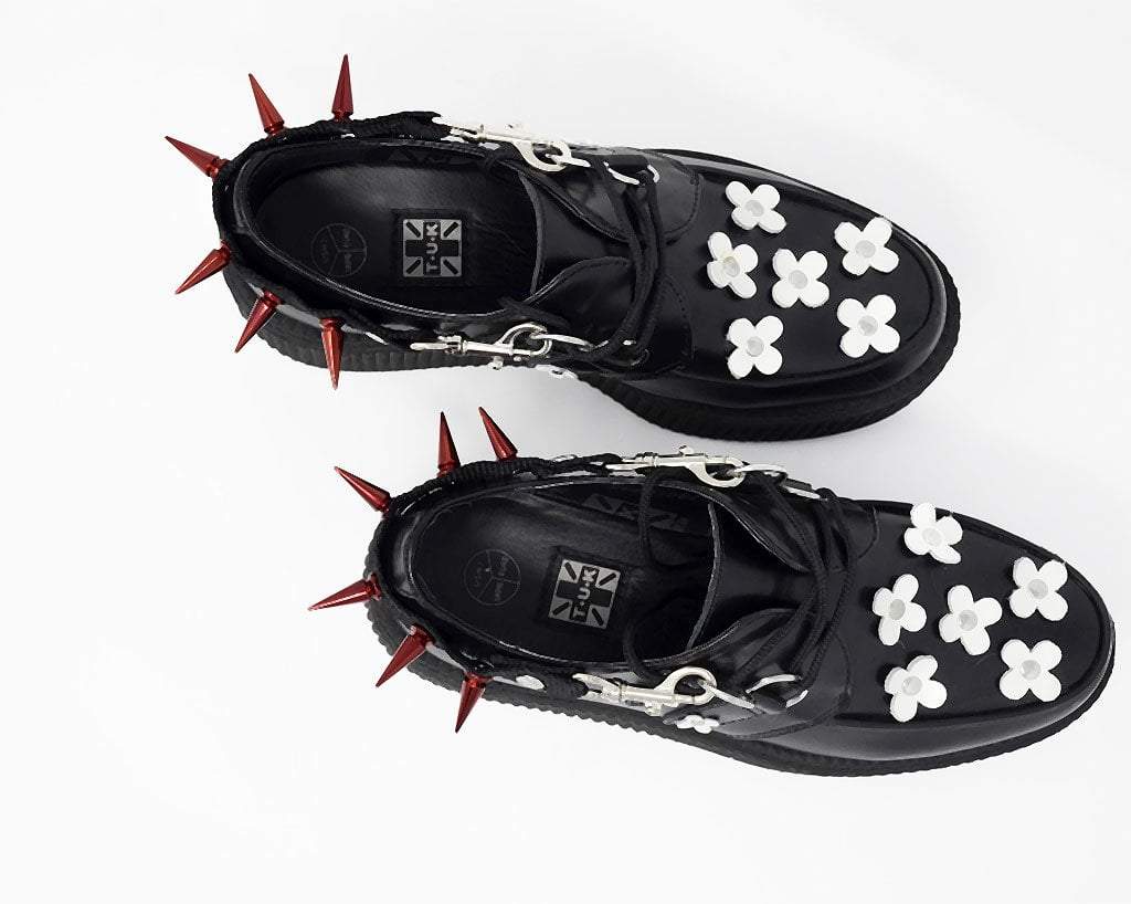 SA14 Spiked Red Bondage Shoe Straps - T.U.K. Shoes