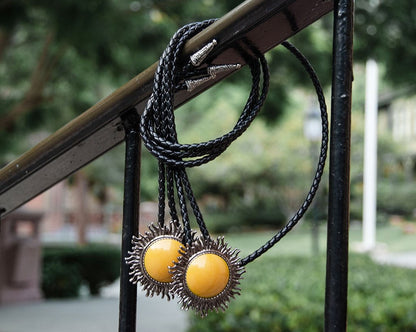 BL09 Mustard Sun Bolo Shoe Tie BL09-OS - T.U.K. Shoes