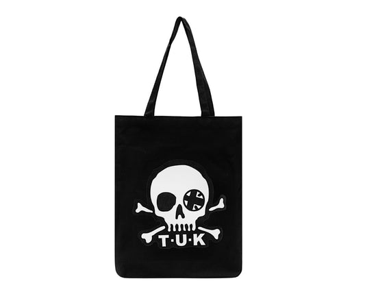 BG13 Black Skull Logo Canvas Tote Bag BG13-OS - T.U.K. Shoes
