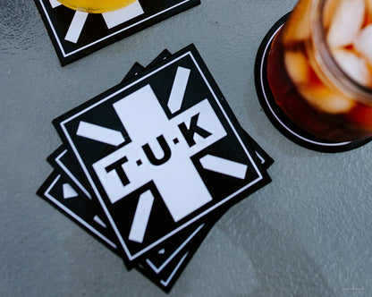HA01 T.U.K. Square Logo Coaster 4-Pack HA01-OS - T.U.K. Shoes