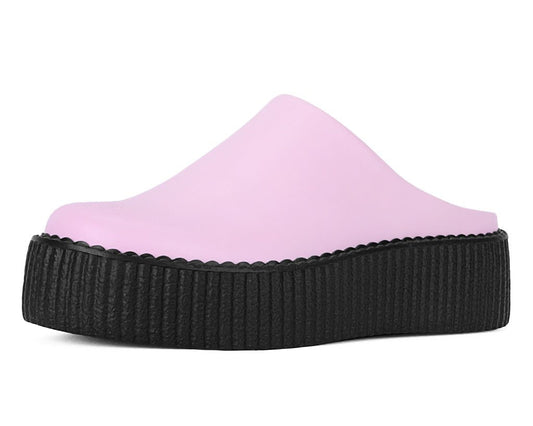 V3372L Pink Leather Viva Mondo Creeper Clog - T.U.K. Shoes