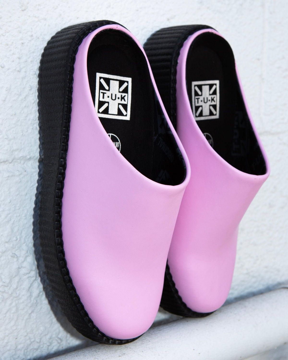 V3372L Pink Leather Viva Mondo Creeper Clog - T.U.K. Shoes