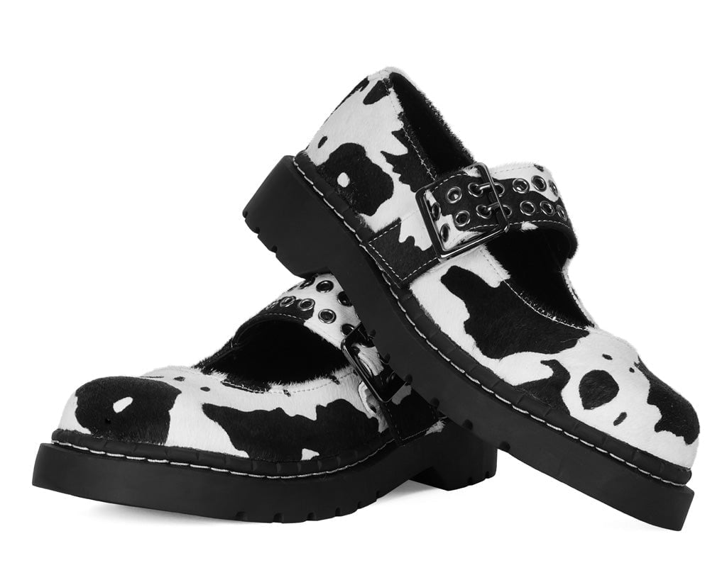 T2351 Cow Print Mary Jane - T.U.K. Shoes