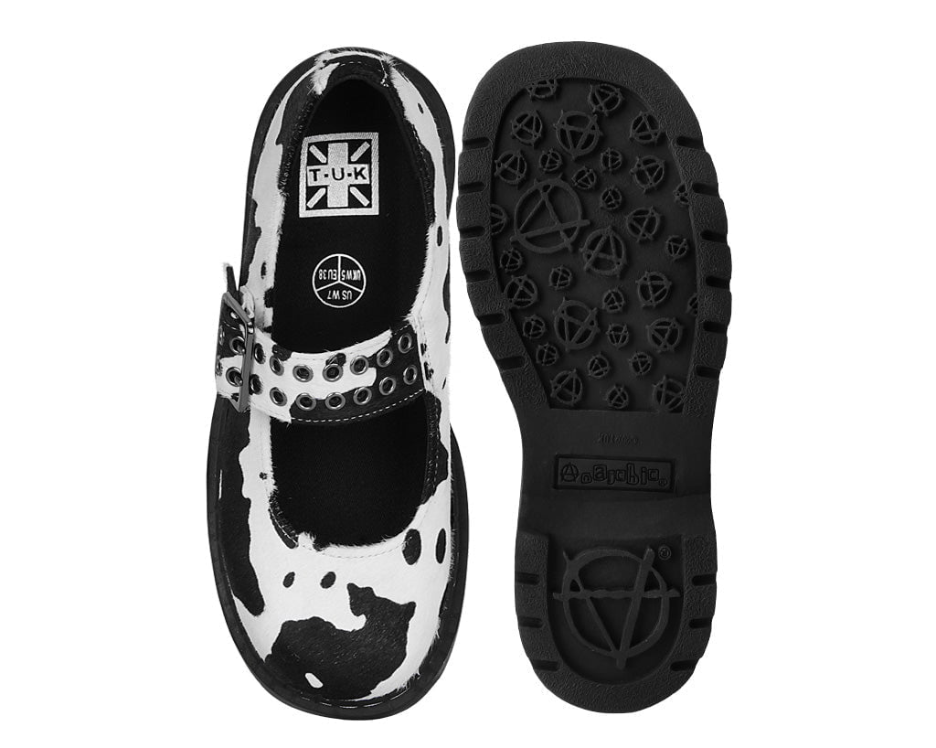 T2351 Cow Print Mary Jane - T.U.K. Shoes