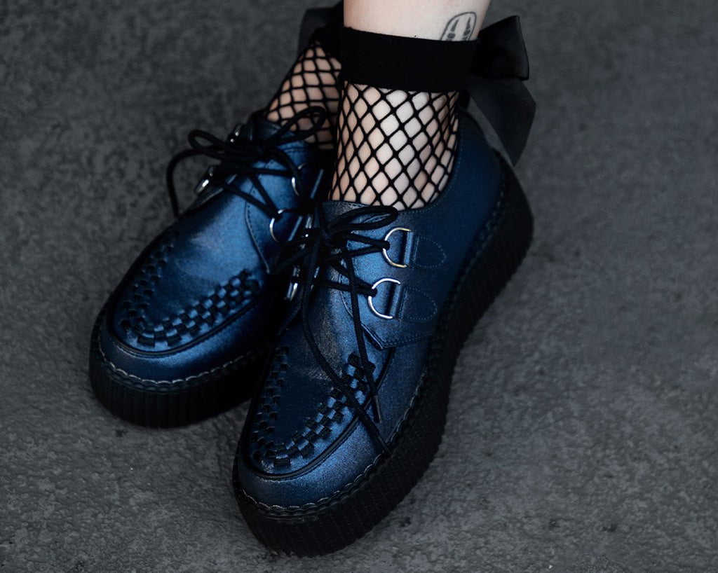V3321 Midnight Metallic Viva Mondo Creeper - T.U.K. Shoes