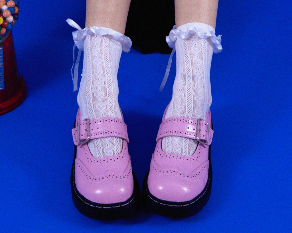 T2347 Pink Brogue Mary Jane - T.U.K. Shoes
