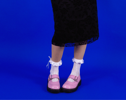 T2347 Pink Brogue Mary Jane - T.U.K. Shoes