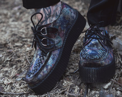 V3284 Floral Velvet Viva Mondo Creeper - T.U.K. Shoes