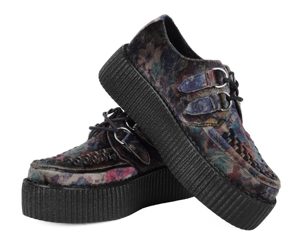 V3284 Floral Velvet Viva Mondo Creeper - T.U.K. Shoes