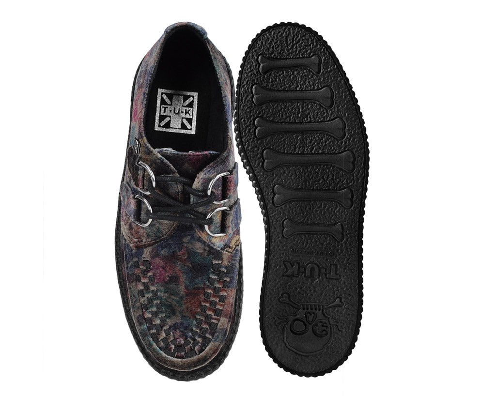 V3284 Floral Velvet Viva Mondo Creeper - T.U.K. Shoes