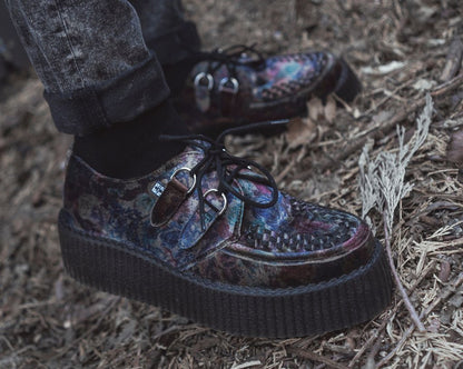 V3284 Floral Velvet Viva Mondo Creeper - T.U.K. Shoes