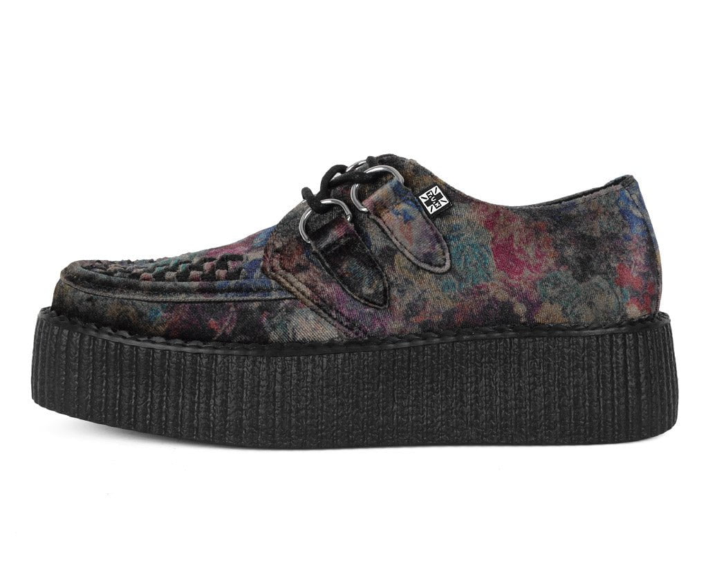 V3284 Floral Velvet Viva Mondo Creeper - T.U.K. Shoes