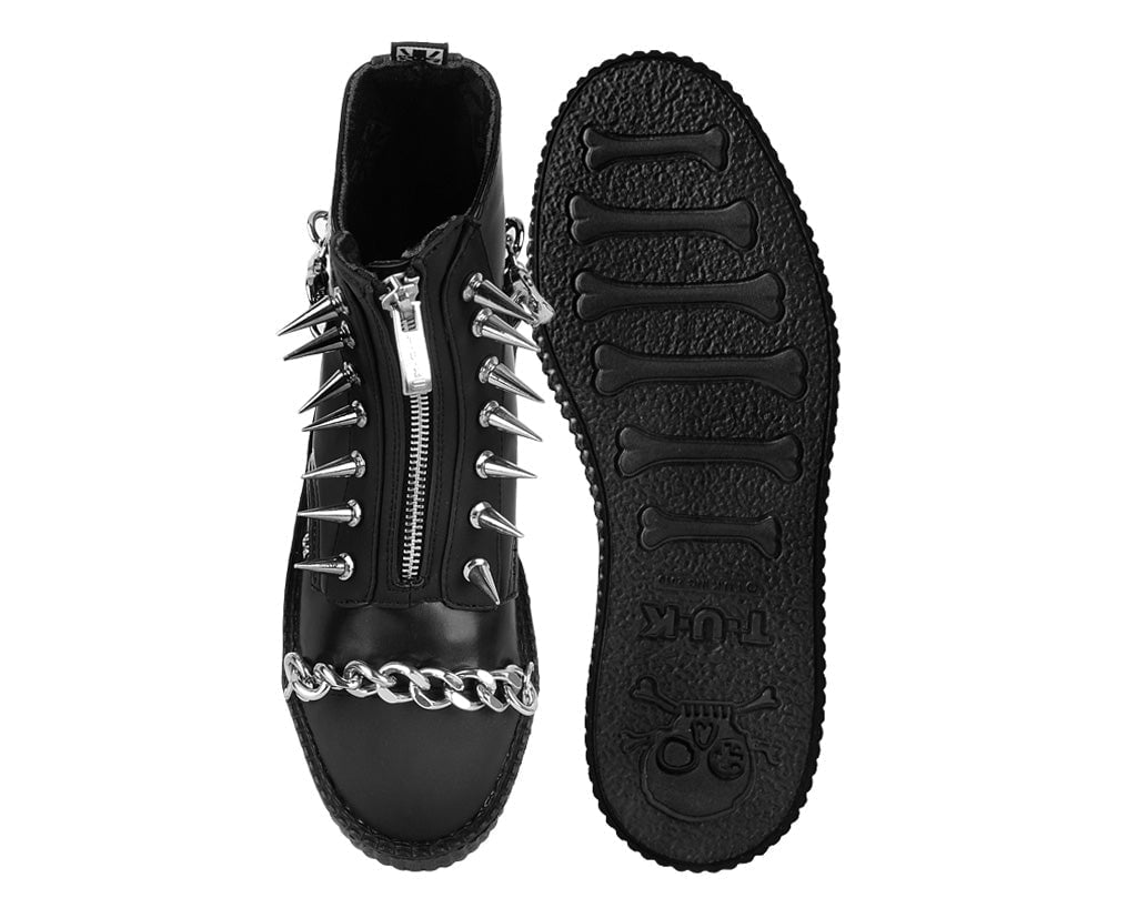 V3271 Black Haze Spike & Chain Viva Mondo Boot - T.U.K. Shoes