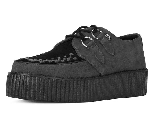 V3339 Grey & Black Suede Viva Mondo Creeper - T.U.K. Shoes