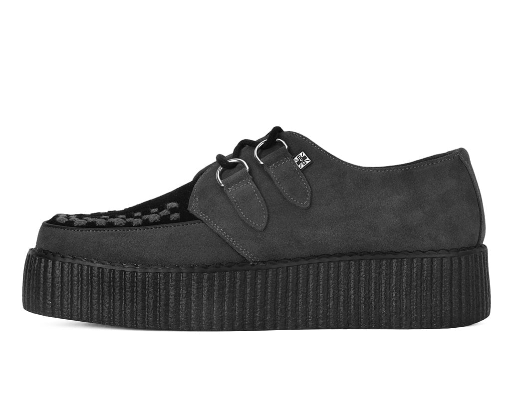 V3339 Grey & Black Suede Viva Mondo Creeper - T.U.K. Shoes