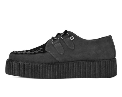 V3339 Grey & Black Suede Viva Mondo Creeper - T.U.K. Shoes