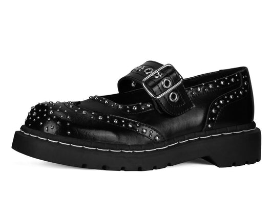 T2357 Studded Brogue Mary Jane - T.U.K. Shoes