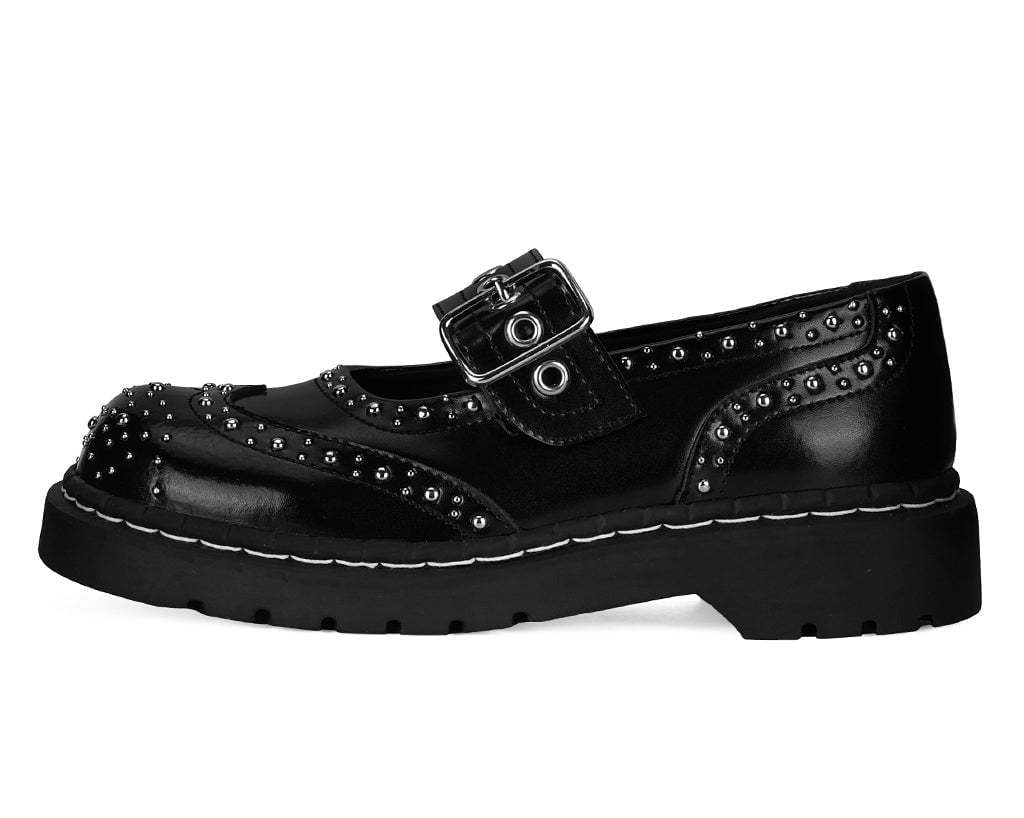 T2357 Studded Brogue Mary Jane - T.U.K. Shoes