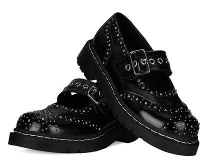 T2357 Studded Brogue Mary Jane - T.U.K. Shoes