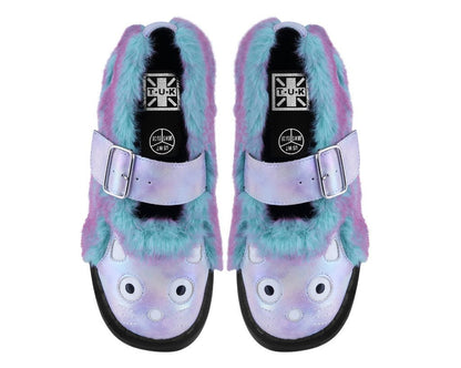 Teal & Pink Furry Kitty Mary Jane - T.U.K. Shoes