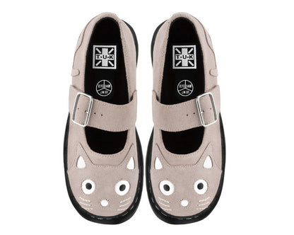 Dusty Rose Suede Kitty Mary Jane - T.U.K. Shoes