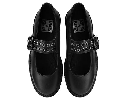 V9595L Black TUKskin™ Mary Jane Viva Mondo Creeper - T.U.K. Shoes