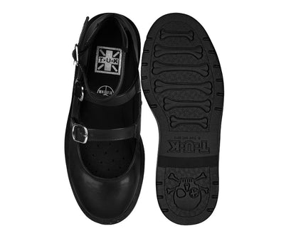 T2354 Black calf TUKskin 3 Strap Mary Jane - T.U.K. Shoes