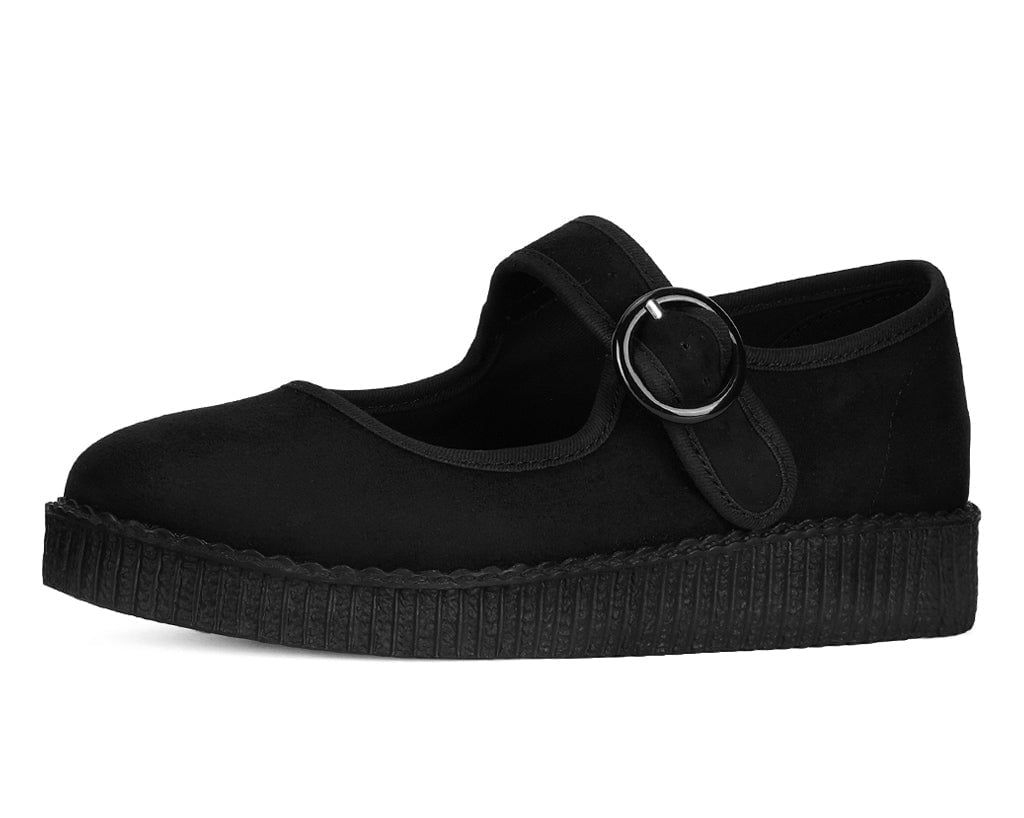 F3425L Black Buckle Viva Low Mary Jane - T.U.K. Shoes