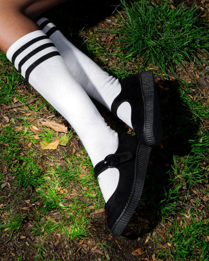 F3425L Black Buckle Viva Low Mary Jane - T.U.K. Shoes