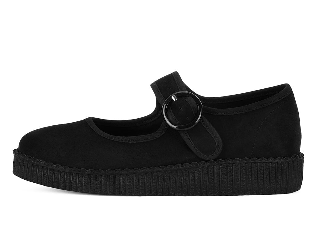 F3425L Black Buckle Viva Low Mary Jane - T.U.K. Shoes