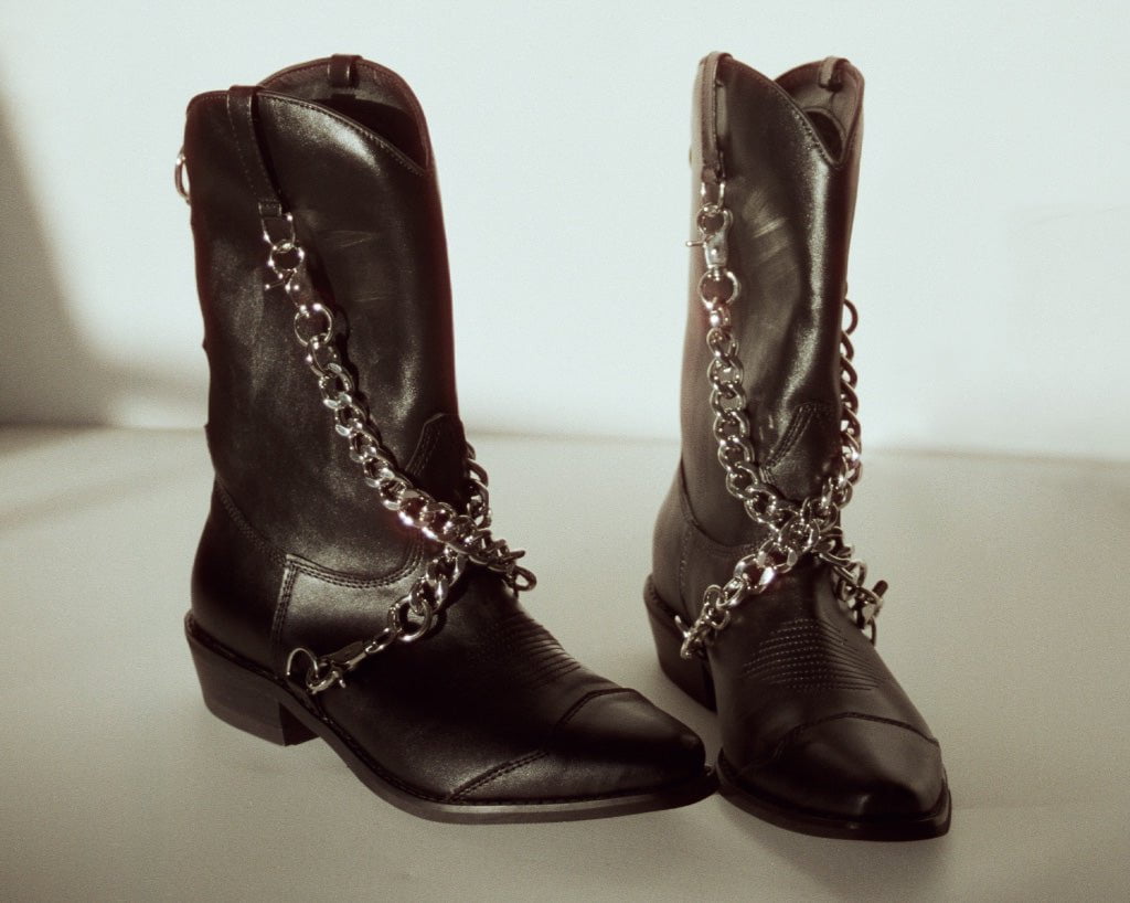 A3220L Black Chain Western Boot - T.U.K. Shoes